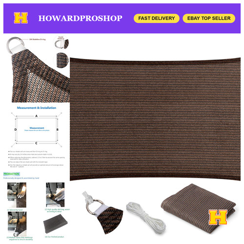 Rectangular sun shade sail - rectangular,