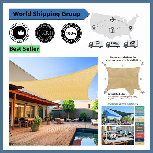 X10 sand rectangular shade - 8'x10',