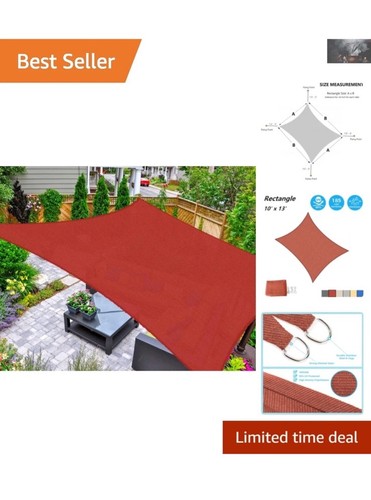 Sun shade sail rectangle x - rectangle, 10'