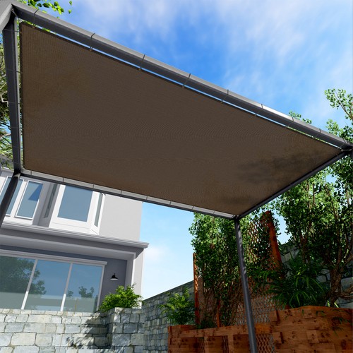 Sun shade sail brown hemmed - sail,